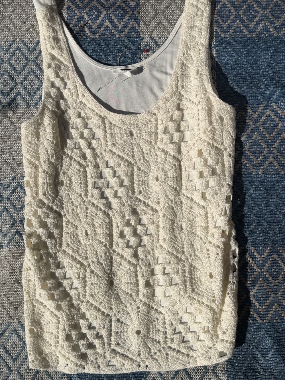 Maurice’s Cream Crochet Tank Top - Women's Lace Knit Sleeveless